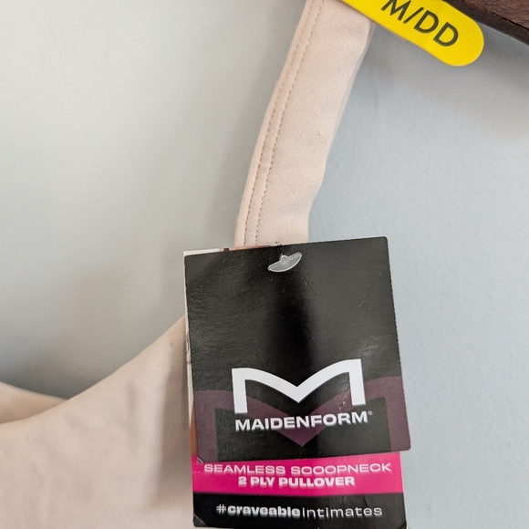 NEW Women's Maidenform Medium DD Bra Nude Seamless Scoopneck - Picture 2 of 4